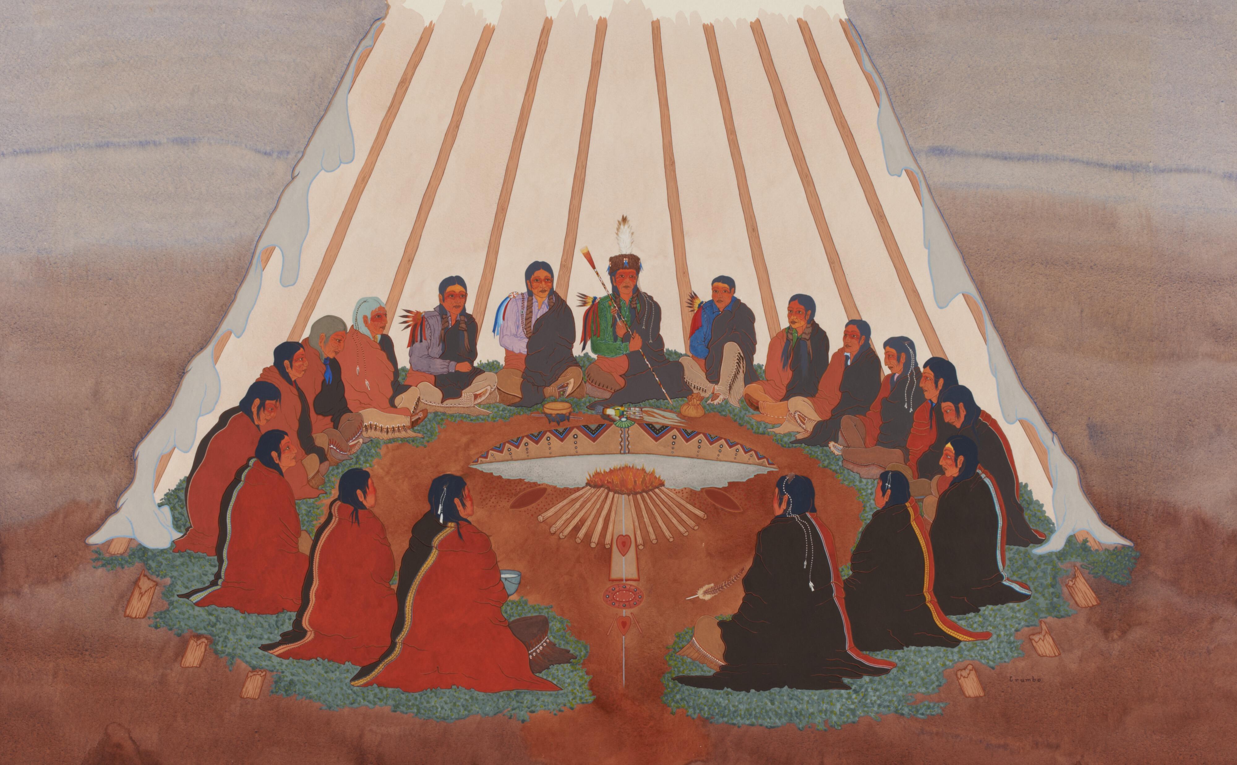 Peyote Ceremony Woodrow Wilson Crumbo Gilcrease Museum Peyote Ceremony Woodrow Wilson Crumbo Gilcrease Museum